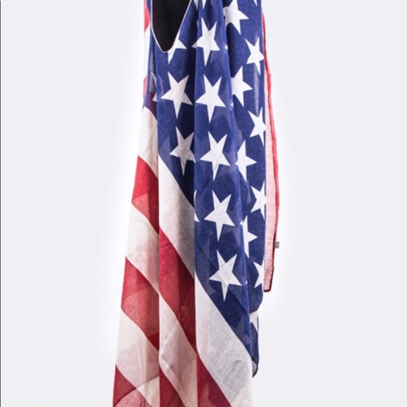 Fourth of July American Flag Sleeveless Kimono - Picture 3 of 4